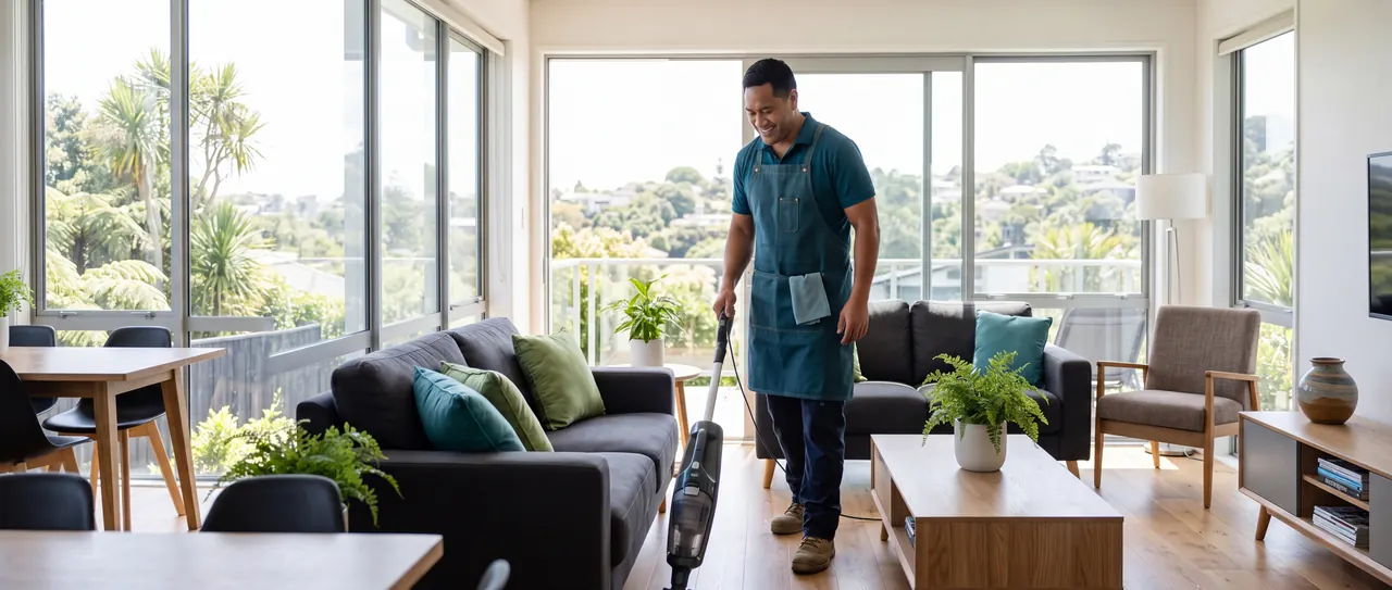 A tidy, freshly cleaned Auckland living space